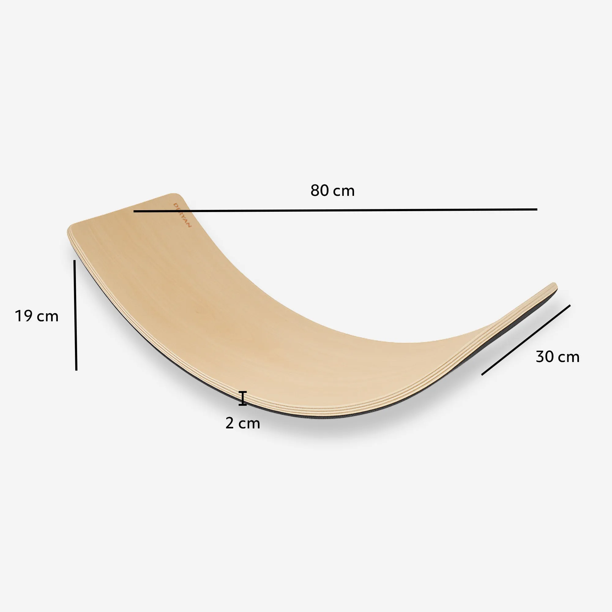 Balance Board Hout met Vilt 80 cm - Image 3