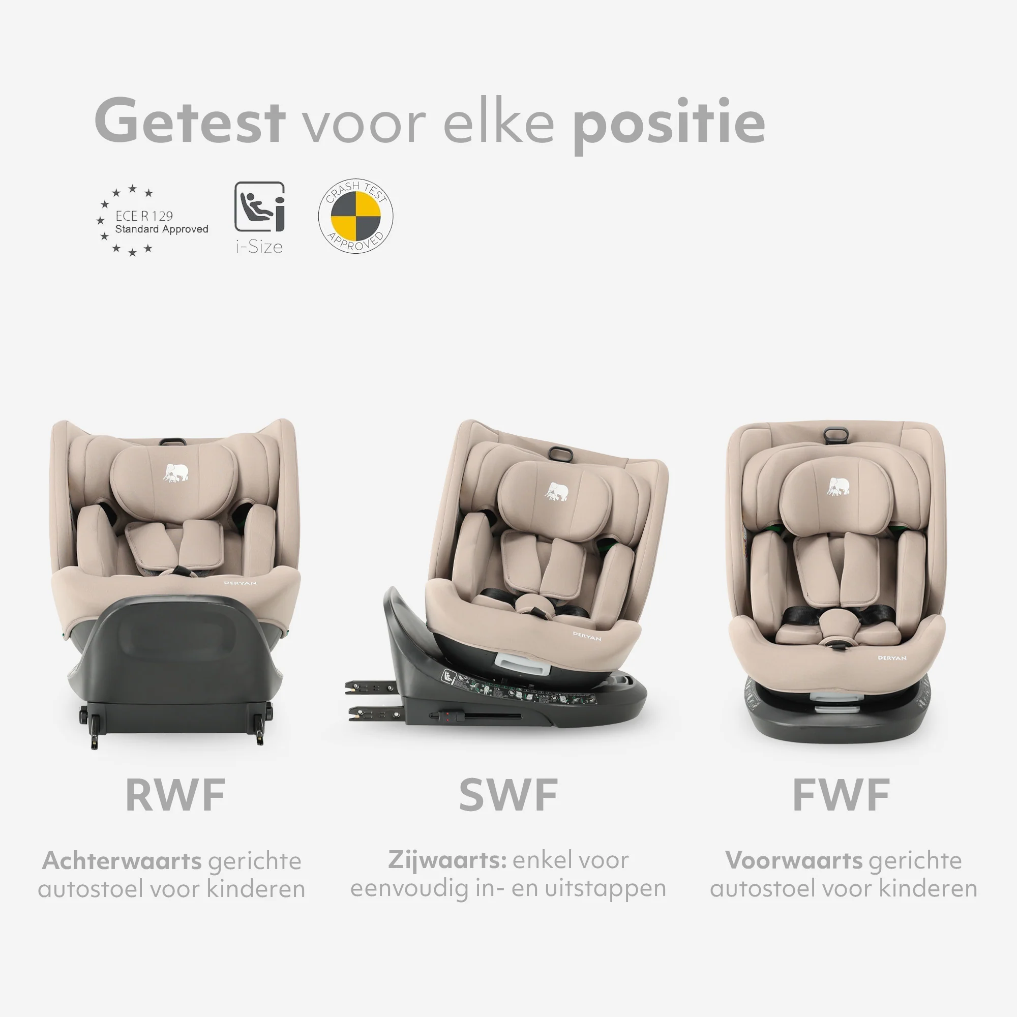 Cassie Luxe I-size Autostoel - Groep 0-1-2-3 - Isofix - Draaibaar 360° - Nougat - Image 7