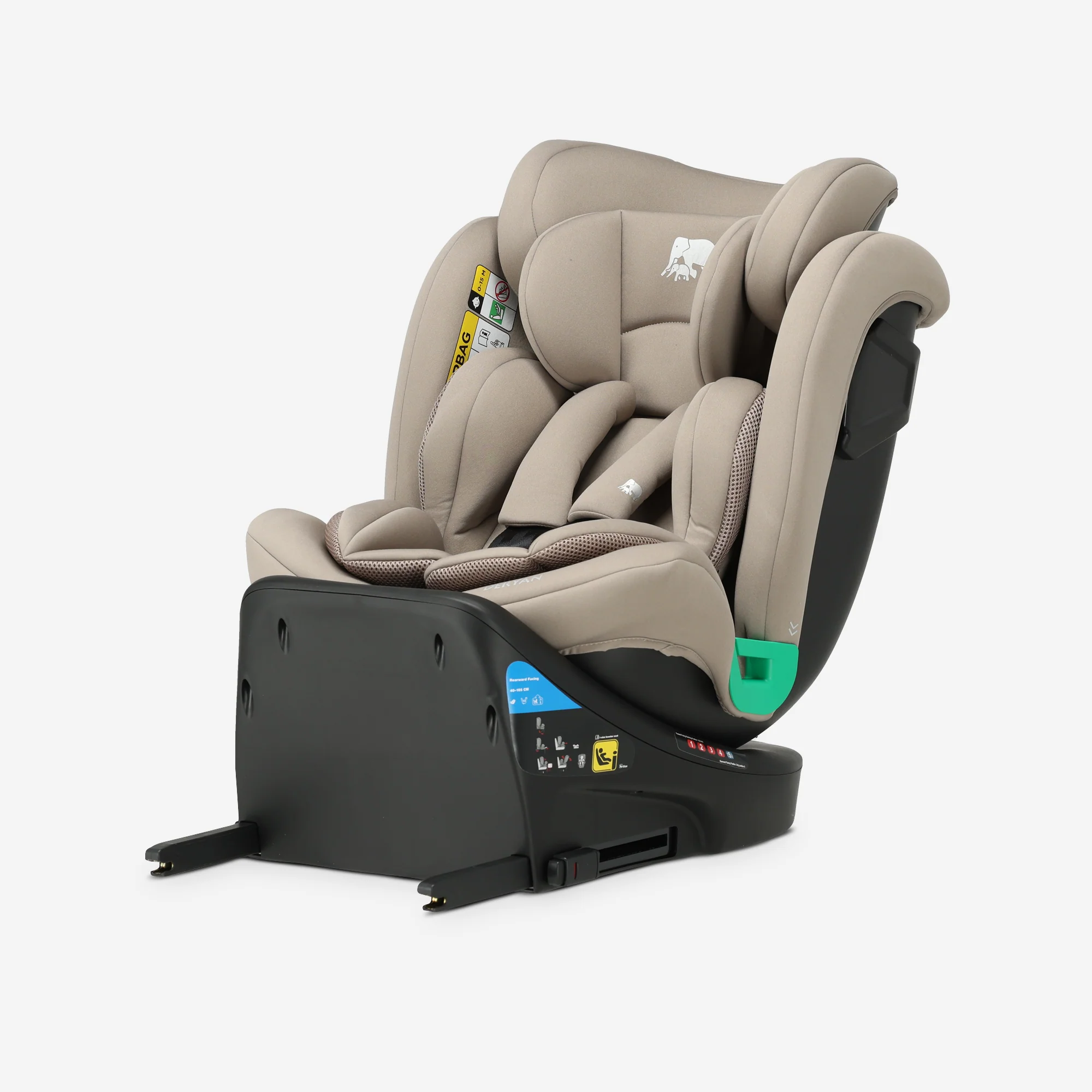 Chase Luxe i-Size Autostoel - 0-36kg - Isofix steunpoot - 360 draaibaar - Nougat - Image 5