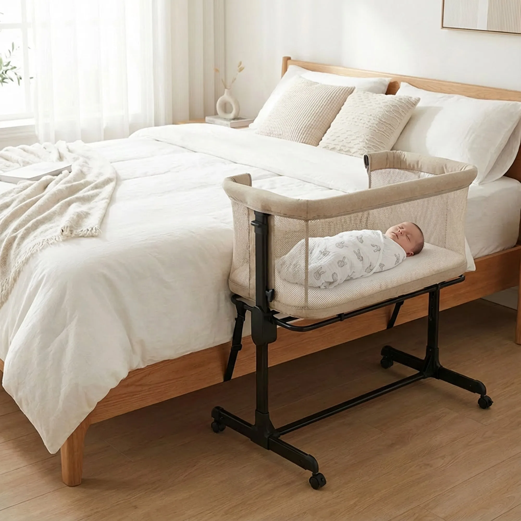 Co-Sleeper Snoozy Wieg - Sand Melange - Image 2