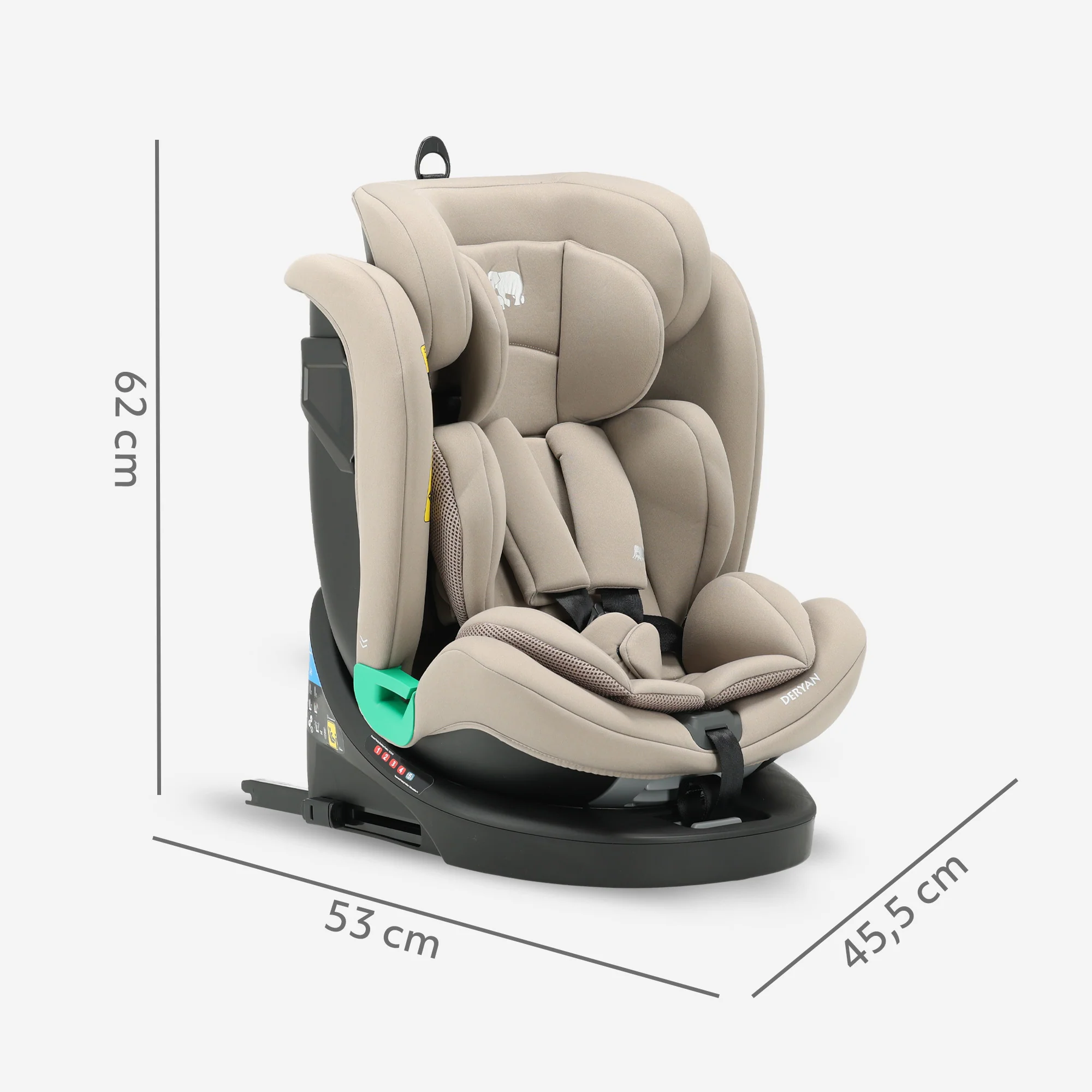 Colin Luxe I-size Autostoel - Groep 0-1-2-3 - Isofix - Draaibaar 360° - Nougat - Image 9
