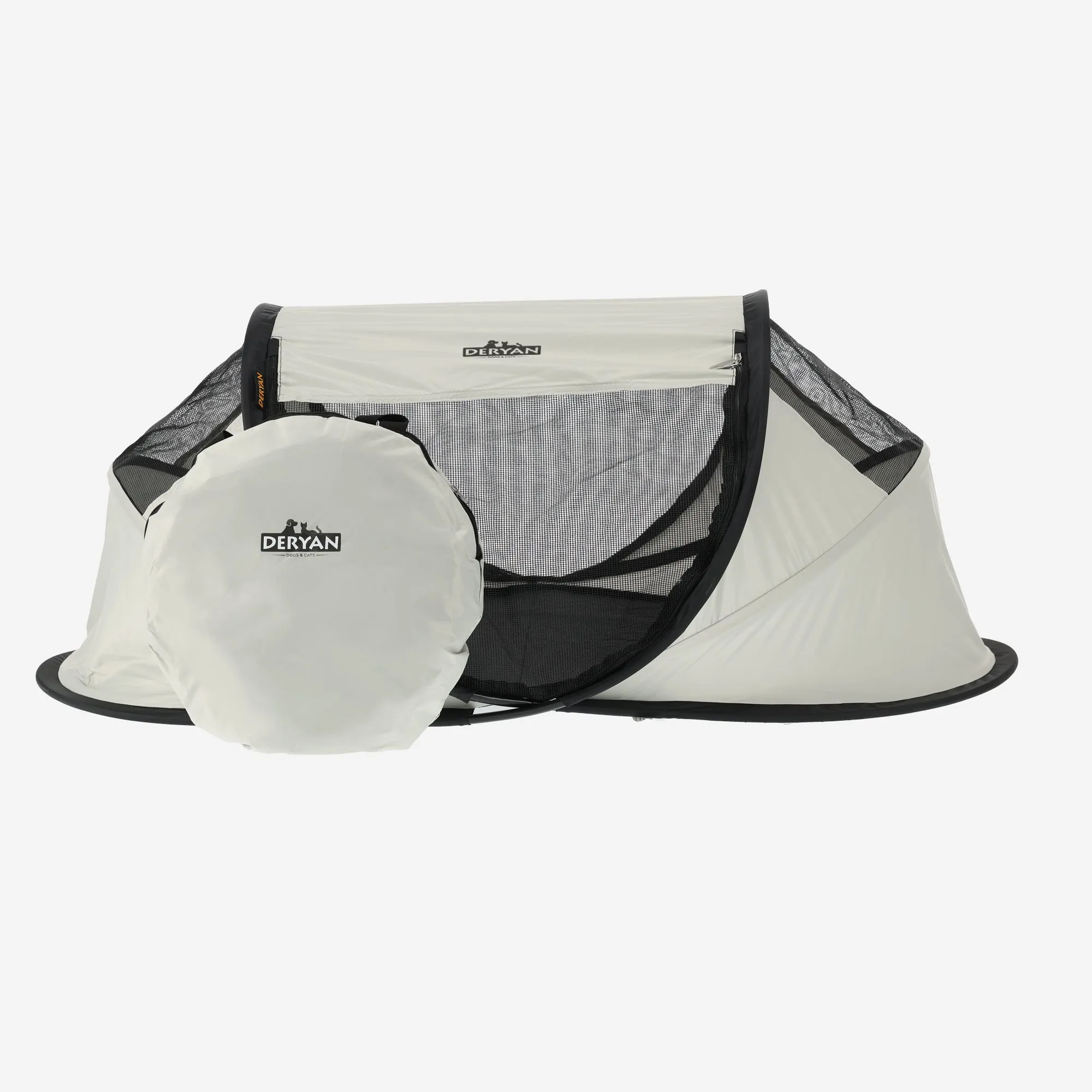 Deryan Dogs & Cats - Luxe Pop-Up Pet Travel-Cot - Hondenren - Pop-up systeem - Opvouwbare bench - Extra dik gaas - Medium - Image 4
