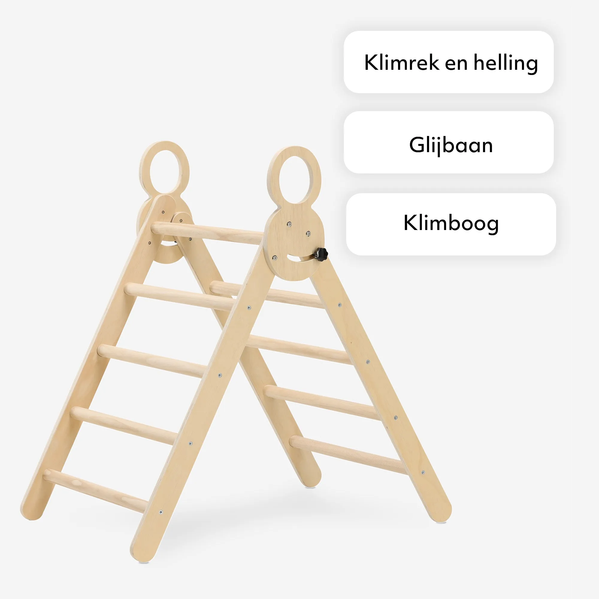 Luxe XXL Klimrek - Opvouwbare Driehoek + Klimboog + Helling met Glijbaan - Image 7