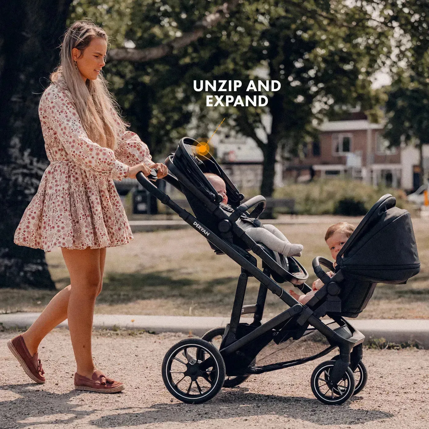 EVY V2 Duo Kinderwagen Zwart twee zitjes - Image 15