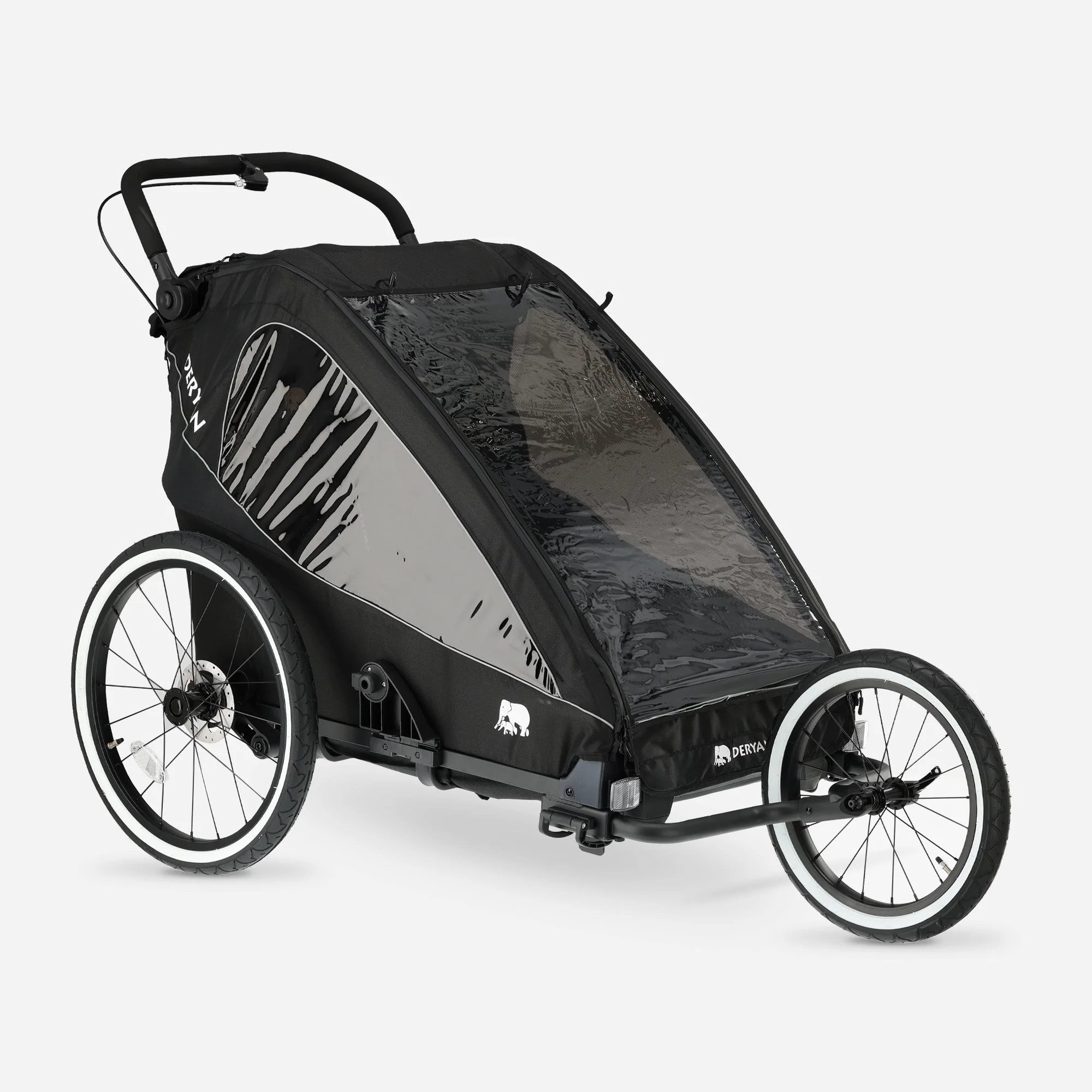 Luxe Fietskar V2 - Wandelwagen - Hardloopkinderwagen Zwart - Image 5