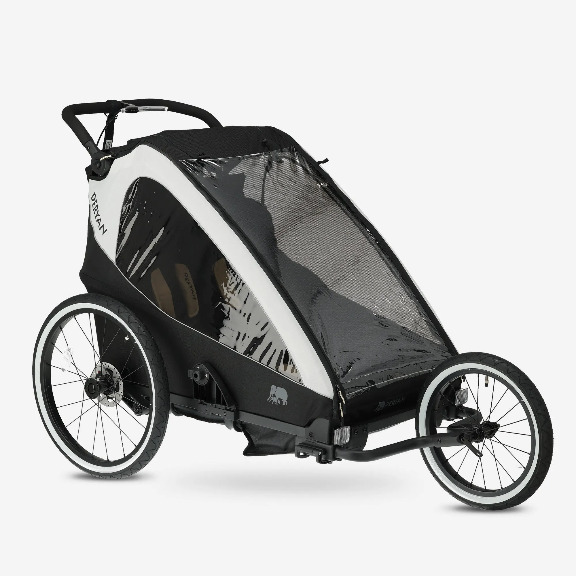 Luxe Fietskar V2 - Wandelwagen - Hardloopkinderwagen Cream - Image 5