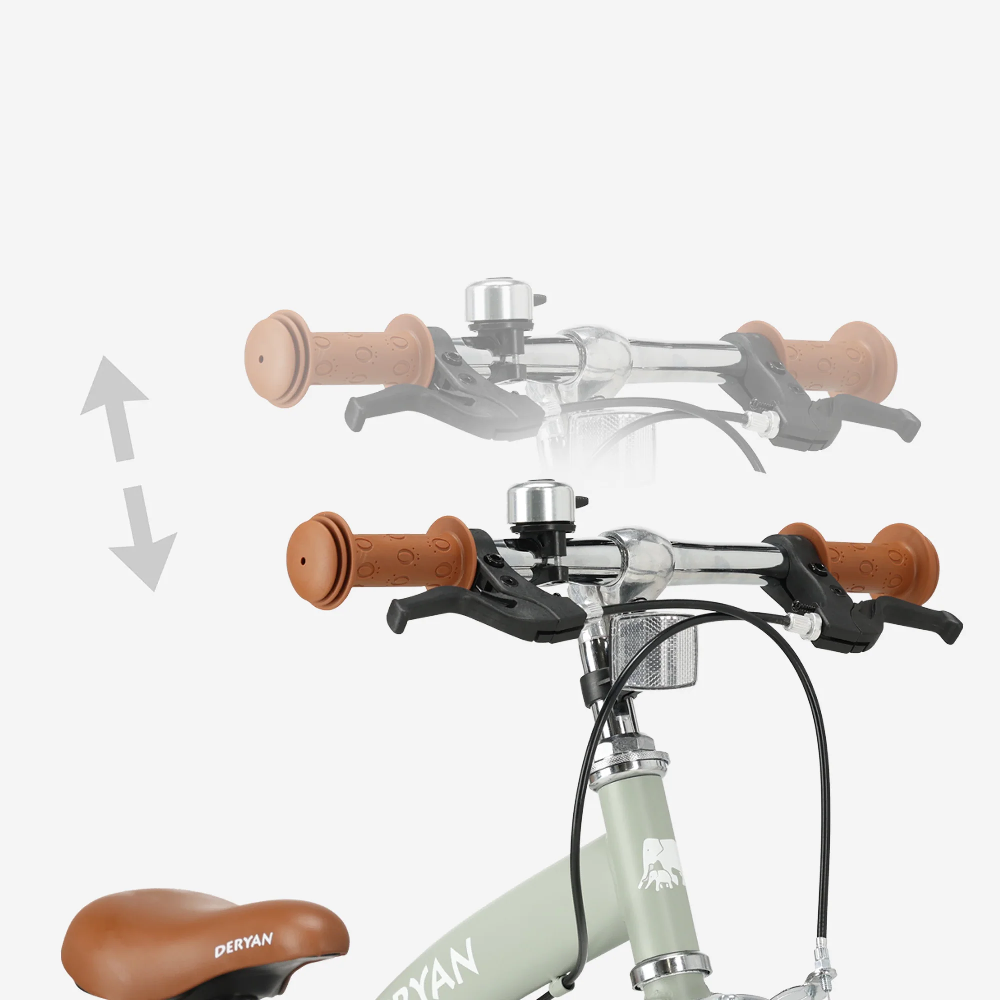 Luxe Kinderfiets 14 inch - 3 in 1 - loopfiets Groen - Image 7