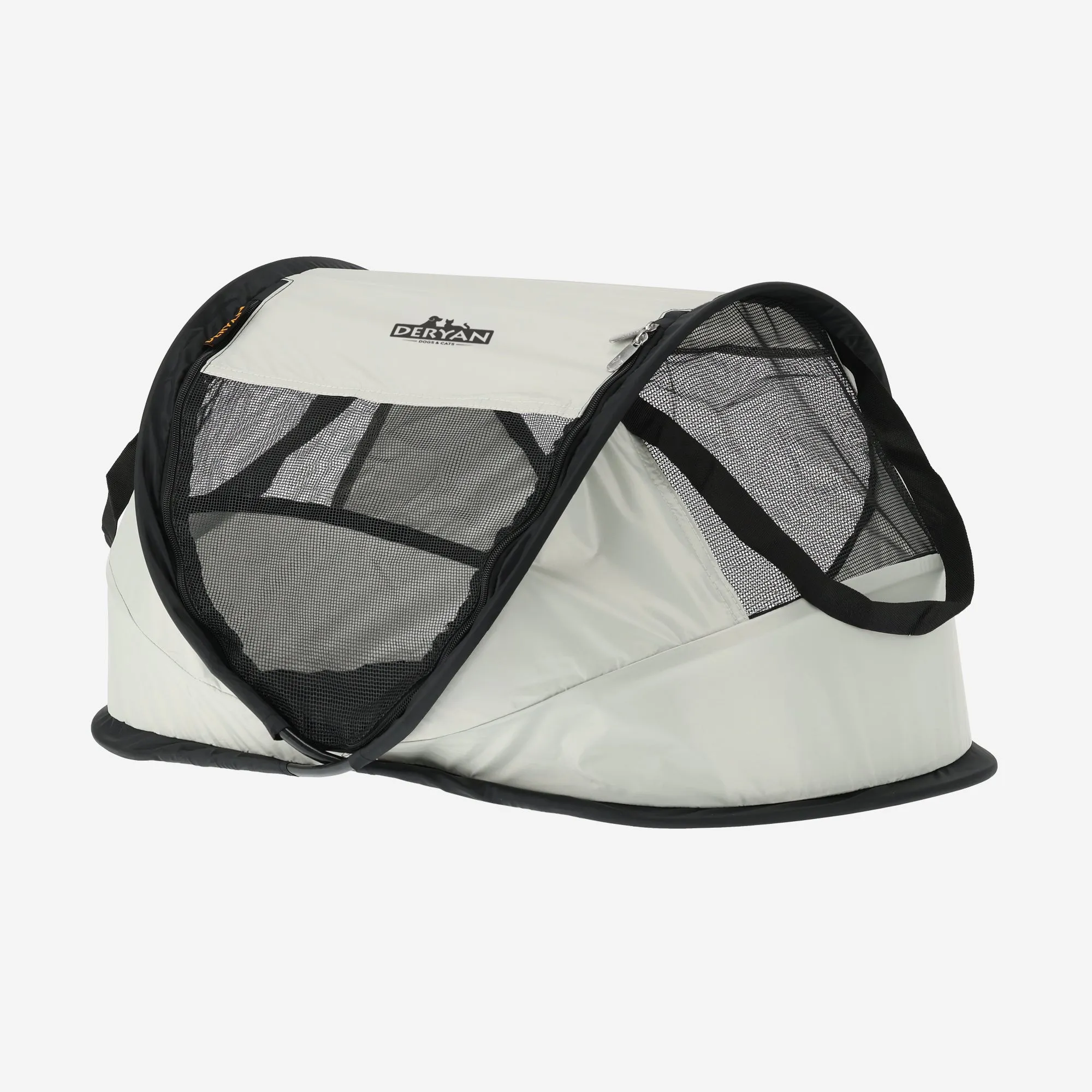 Deryan Dogs & Cats - Luxe Pop-Up Pet Travel-Cot - Hondenren - Pop-up systeem - Opvouwbare bench - Extra dik gaas - Small - Image 2
